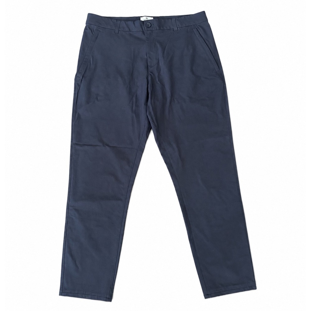 Reigning Champ Chino Pants Men 34x29 Navy Blue Stretch Tapered Flat Front